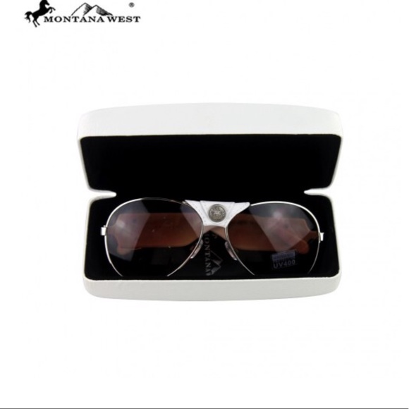 Montana West Aviator Sunglasses Black - Picture 2 of 2